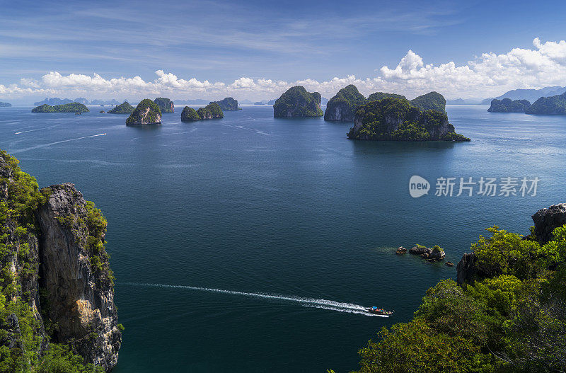 Krabi省，泰国，Koh Hong岛景观景观360度。